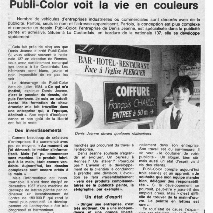 Denis JEANNE Ouest-France 1989 Denis JEANNE Ouest-France 1989