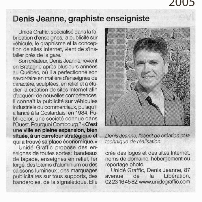 Denis JEANNE Ouest-France 2005 Denis JEANNE Ouest-France 2005